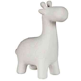 Schilderspot Giraffe 13 x 16 cm keramiek wit 8-delig