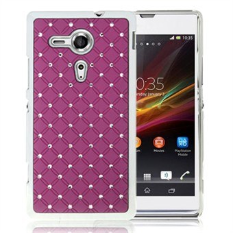 Bling Bling M Chrome Zijkanten Xperia SP (Paars)