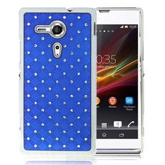 Bling Bling M Chrome Zijkanten Xperia SP (Blauw)